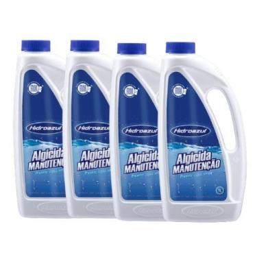 Imagem de kit 4 unid Algicida Manutenção Hidroazul 1litro