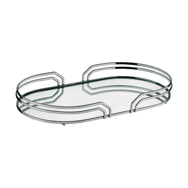 Imagem de Bandeja Hara Ayla Oval Base Espelhada 55 x 30,5 Cm