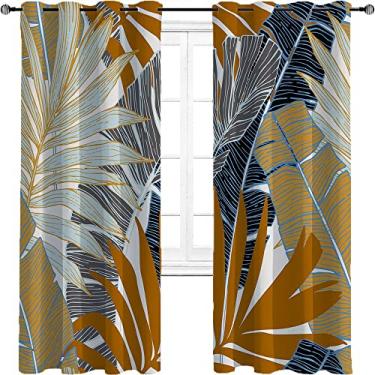 Imagem de Cortinas blackout Havaí para quarto - isolamento térmico, economia de energia e redução de ruído, 2 painéis por grupo são usados na sala de estar ou quarto, L 250 x C 213 cm multicolorido 82 cm