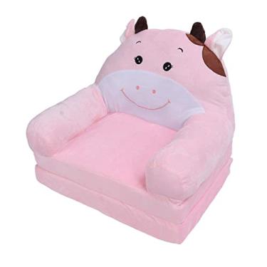 Imagem de KIMISS Sofá Dobrável - Design de Desenho Animado Fofo, sofá - Dobrável de Soft Confortável para e, Ideal para o Jogo do Quarto, Vaca Rosa (2 camadas)