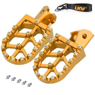 Imagem de LKV Apoios Para Pedais De Motocicleta Cnc Bicicletas Terra, Dourados, Compatíveis Com Sur Ron Light Bee S/X Segway X160 X260 Crf150F Crf230F Kdx200 Talaria Sting Mx3 Mx4 Xxx Taparia