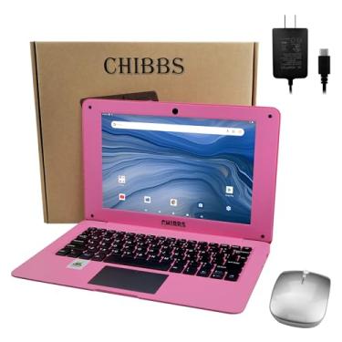 Imagem de CHIBBS Laptop infantil de 10,1 polegadas, netbook alimentado por Android 12.0, processador Quad Core, 2 GB RAM + ROM de 64 GB, câmera, 2 USB, Bluetooth, Wi-Fi - rosa