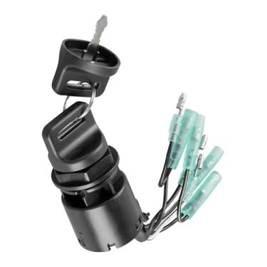Imagem de Interruptor de ignição externo com chaves adequado para Honda Bf115 Bf135 Bf150 Bf200 Bf225, conector de caixa de controle remoto de motor de 6 fios substitui 35100-Zv5-013 35100zv5013