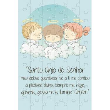Imagem de Quebra-Cabeças Infantil Anjo Da Guarda 40 Peças Em Mdf + - Coleção Tea