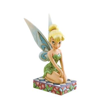 Imagem de Disney Traditions por Jim Shore"Peter Pan" Tinker Bell Personalidade Pose Stone Resina, 10 cm