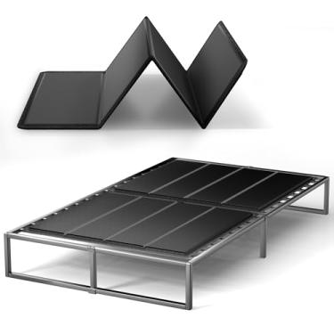 Imagem de Yarfyk Cama De Casal Grande 10 Mm, Caixa De Mola Dobrável, Cama Leve E Fina, Suporte De Cama Plano Noodles, Tamanho Solteiro 38X75'', Sem Necessidade De Montagem