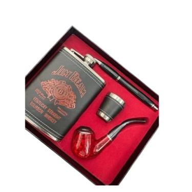 Imagem de Kit Cachimbo 4 Peças Cantil Porta Bebida Copinho