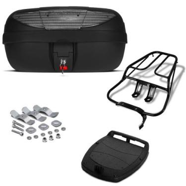Imagem de Baú Bauleto 45 Litros Pro Tork + Bagageiro Moto, CRISTAL, TITAN 150 20