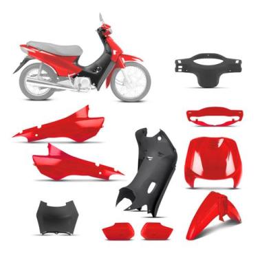 Imagem de Kit Peças Plásticas Biz 100 1998 À 2005 - PRO TORK, VERMELHO MACEIÓ 19