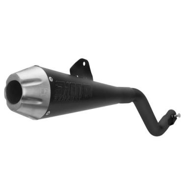 Imagem de Escapamento Pro Tork Shot 8 Bros 150 até 2008 Curva Preta, PRETO, BROS