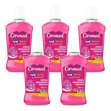 Imagem de Kit Enxaguante Bucal Carmed Fini Beijos Com 5 Unidades De 250ml Cada -