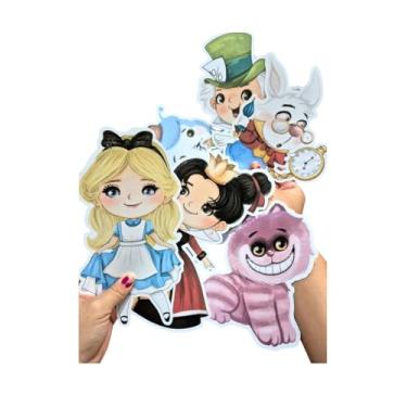 Imagem de Kit Tags Topper Grande Alice Pais das Maravilhas Baby — Decoração de Festa Infantil, Lembrancinha, Mesa de Doces Personalizada — Kit com 10 unidades