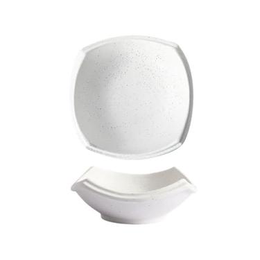 Imagem de Pratos personalizados de cerâmica azul e branca simples nórdica vento doméstico - tigela de quatro cantos inglesa-coreana de 7,5