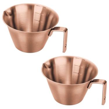 Imagem de Copo medidor de café expresso de 100 ml com medida (ouro rosa)