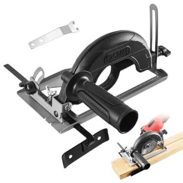 Imagem de Suporte de rebarbadora angular ajustável de 45 graus para acessórios de rebarbadora, suporte fixo com régua guia para máquina 100-125, suporte fixo