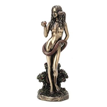 Imagem de Veronese Design Escultura corporal artística Eve in The Garden of Eden Resina Bronzeada Fundida a Frio 24,5 cm de altura Coleção Religiosa