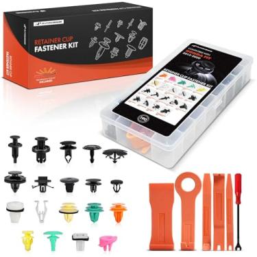 Imagem de A-Premium Kit de clipes de retentor de carro de 190 peças compatível com Honda Fit 2015-2020 - Rebite de pino de acabamento específico do veículo - serve para para-choques e embaixo, painel e mais