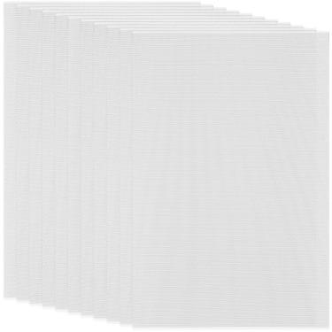 Imagem de CRASPIRE 10 peças Fursuit Eye Mesh Branco 30 x 20 cm PVC Rede de Plástico 0,8 mm Orifício Impermeável Malha Imprimível para Furries Cosplay DIY Artesanato Decoração de Casa