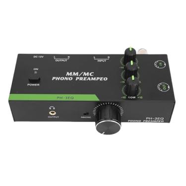 Imagem de Asixxsix MM/MC Phono Preamp, 5 Pin XLR Entrada Saída Profissional Mini Stereo Phono Pré-amplificador para Turntable Record Player Estéreo Em Casa, 3.5MM Headphone Saída (EU)
