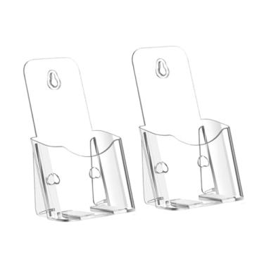 Imagem de Esquirla Suporte de folhetos de acrílico para mesa ou parede, suporte de folhetos triplo, organizador transparente para documentos, menus, restaurantes, 10.5 Cm X 8.5 Cm X