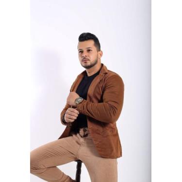 Imagem de Blazer Masculino Slim 2 Botões Corte Italiano + Barato - Debatt Jeans,