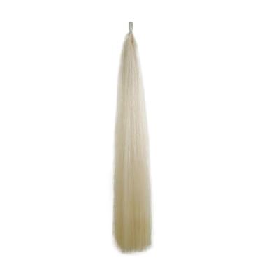 Imagem de YAKUST Extensões de rabo de cavalo com laço trançado de crina de cavalo, parte inferior de corte sem corte, 3/3.6 kg 71-76 cm de comprimento (3/3.6 kg branco, 28-30IN)
