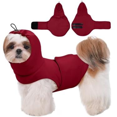 Imagem de MIGOHI Coletes de ansiedade para cães pequenos, moletom com capuz calmante para fogos de artifício, ruído, coletes confortáveis para ansiedade, orelhas envolventes para aliviar ansiedade, novos