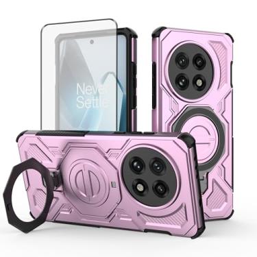 Imagem de Asuwish Capa de telefone para OnePlus 13 5G com protetor de tela de vidro temperado e suporte de anel magnético suporte protetor rígido híbrido celular acessórios One+ 1plus13 2025 feminino masculino