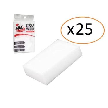 Imagem de Esponja Mágica Melamina Tira Mancha Limpa Tudo - Kit 25Un