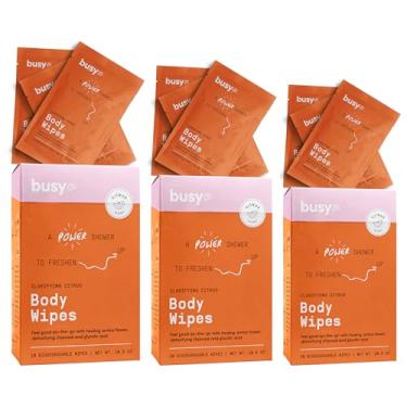 Imagem de Toalhetes corporais Refresh para mulheres – pano de limpeza grande – extragrosso e úmido – panos de suor de axila para odor corporal – sem enxágue, sem banho – frutas cítricas frescas – flor de arnica