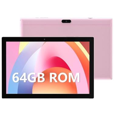 Imagem de Tablet de 64 GB, tablet de 10 polegadas, tablets Android, bateria de 6000 mAh, tela sensível ao toque HD, tela sensível ao toque, tablet, computador 2 MP + 8 MP, câmeras duplas WiFi BT Google Play