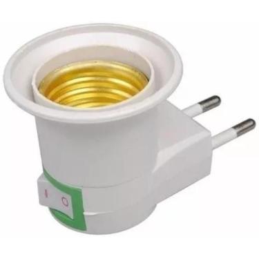 Imagem de Adaptador Soquete Lâmpada Led E27 Com Tomada Plug - Bomseel