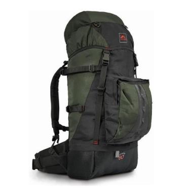 Imagem de 0060 - Mochila Crampon 60 - Verde Com Preto - Trilhas & Rumos