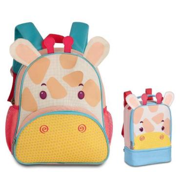 Imagem de Mochila E Lancheira Infantil Escolar Bichinhos Fofos Animais - Clio