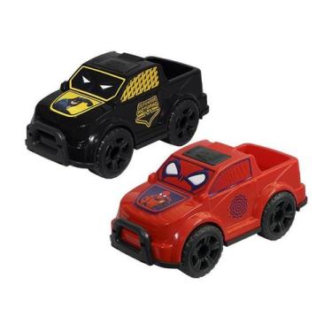 Imagem de Kit 2 Carros Pickup Defensores 33cm Brinquedo Caminhonete - GGB BRINQU