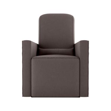 Imagem de Poltrona De Amamentação Com Balaço E Puff Premium Annecy Matrix Suede Capuccino