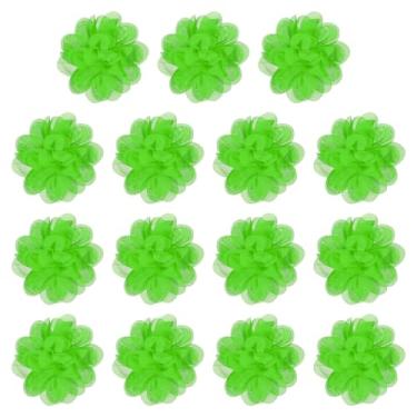 Imagem de YELARXI Flores de chiffon, apliques de tecido de costura, apliques de flores de chiffon - adequado para (mulheres/artesanato faça você mesmo/tiaras/acessório de cabelo/casamento/festa/corsage) pacote