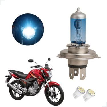 Imagem de Lâmpada Halógena Super Branca h4 para Moto CG 160 TITAN SE 2016 2017 2