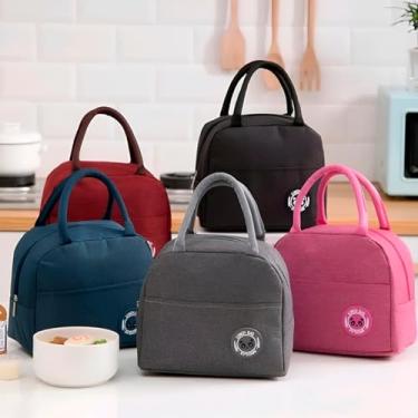 Imagem de Bolsa Térmica para Marmita, 4L, 23x20x14cm, Alça de Mão (Vermelho)