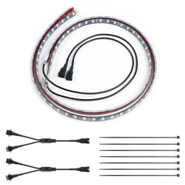 Imagem de DITRIO 2 tiras de luz LED de 9,5 metros Pixelglow CC 12 V para motocicletas, trikes, trailers, carrinhos de golfe, quadriciclos, UTVs (apenas para a série Pixelglow)