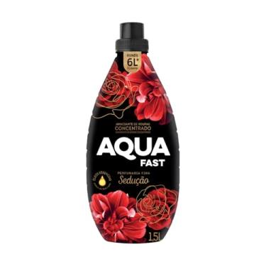 Imagem de Aquafast Amaciante de Roupas Concentrado Sedução, 1,5L, Perfume Duradouro, Rendimento 6L