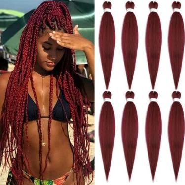 Imagem de Braiding Hair HENSLEELY, pré-esticado, 30 polegadas, 8 pacotes, cor de