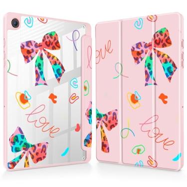 Imagem de Mektron Capa para Samsung Galaxy Tab A9+/A9 Plus 11 polegadas modelo 2024 (SM-X210/X216/X218) com suporte para caneta S, capa fina transparente + suporte de três dobras + despertar/hibernar