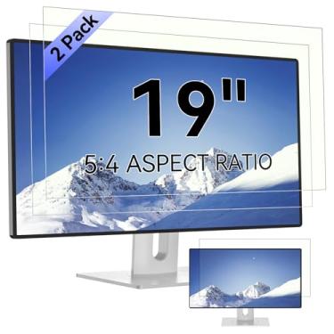 Imagem de [Pacote com 2] Protetor de tela com bloqueio de luz azul para computador de 19 polegadas para monitor widescreen 5:4, proteção antirreflexo antirUV para os olhos, filtro de monitor de LED para PC