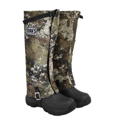 Imagem de Dan's Hunting Gear, protetor de cobra, à prova de briar, impermeável, polainas de perna 1000D. Feito nos EUA (camuflagem estrata, A-grande (panturrilha de 45,7 a 50,8 cm)