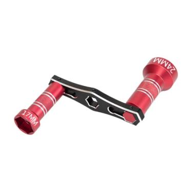 Imagem de oshhni Chave de roda RC, ferramenta de reparo, substituição de 17 mm e 24 mm para caminhões em escala 1:8 e 1:10, modelo de carro RC para hobby, acessório, Vermelho