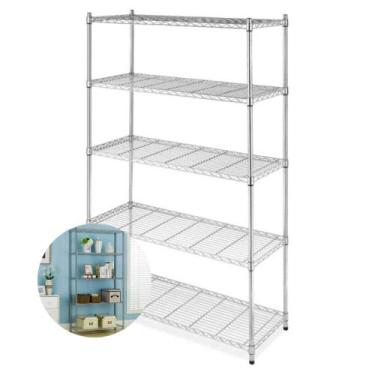 Imagem de Estante 5 Prateleiras Aramada Cromada Aço - Uteall