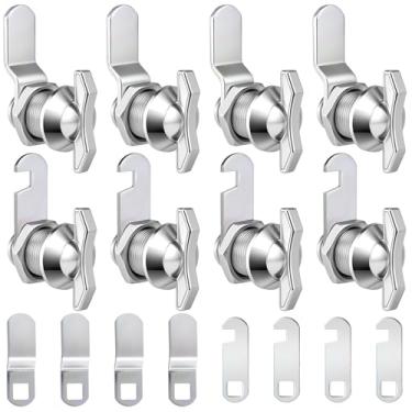 Imagem de Fechaduras de came deslocadas operadas por polegar, 3/20.3 cm, 5/20.3 cm, 7/20.3 cm fechaduras de armário sem chave para portas de armazenamento de trailer, compartimentos de campistas, gavetas de