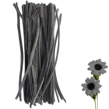 Imagem de Zorveiio 300 peças de limpeza de cachimbo suprimentos de artesanato a granel - cinza, hastes de chenille difusas de 30 polegadas para artesanato DIY, decorações, Halloween, Natal, Dia dos Namorados