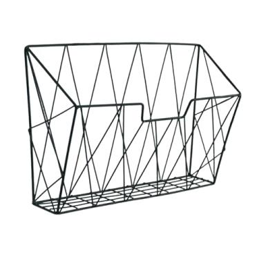 Imagem de Ｂｅｓｇａ Suporte de arquivo de parede para pendurar, porta-revistas, porta-jornais, organizador de arquivos para papéis, Preto